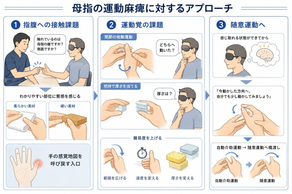 母指の運動麻痺に対するアプローチ